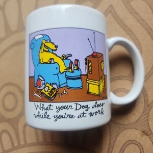 💜 What Your Dog Does While You're At Work Mug Shoebox Collection Hallmark